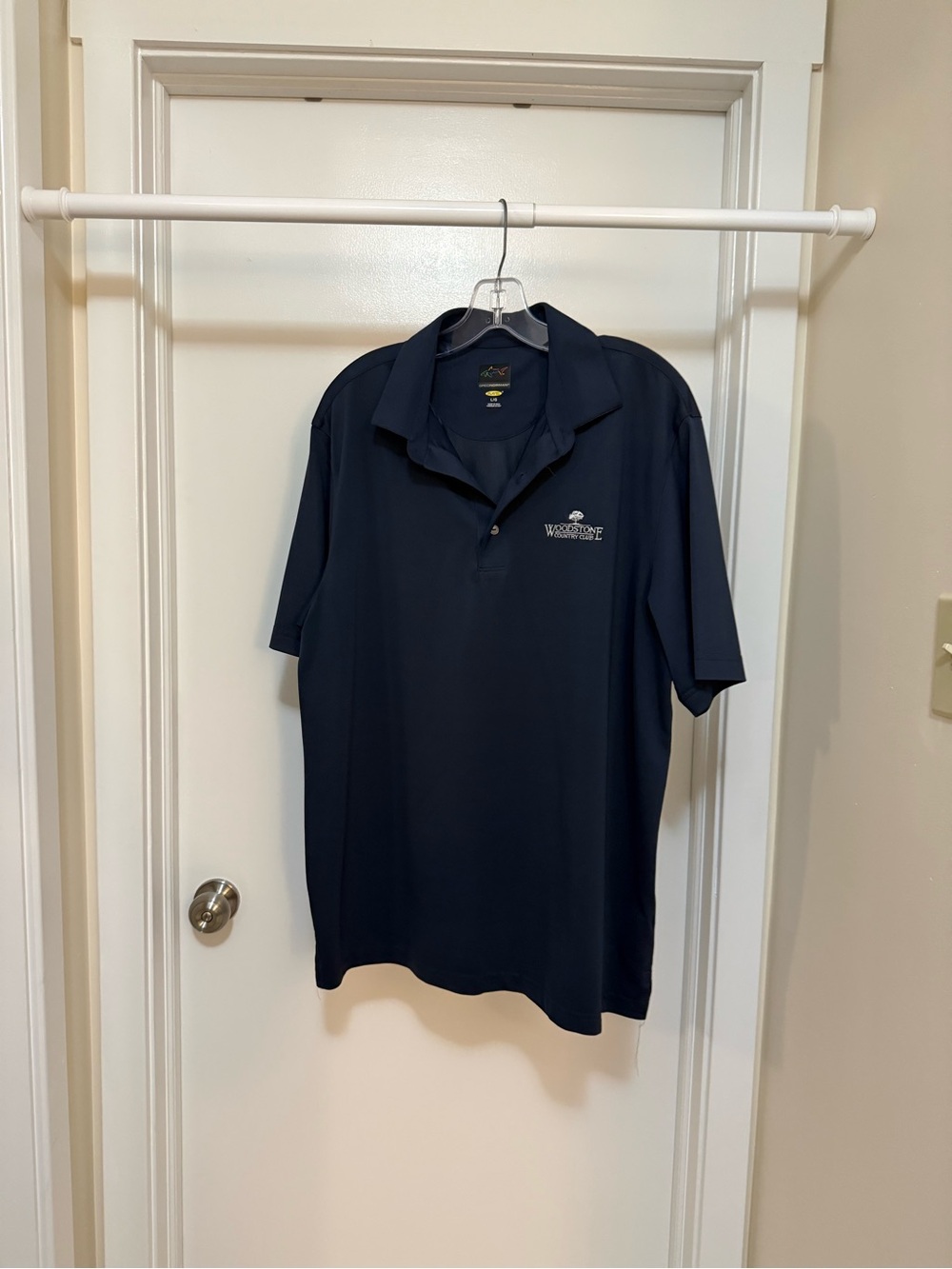 Greg Norman Collection Woodstone Golf Navy Polo Shirt